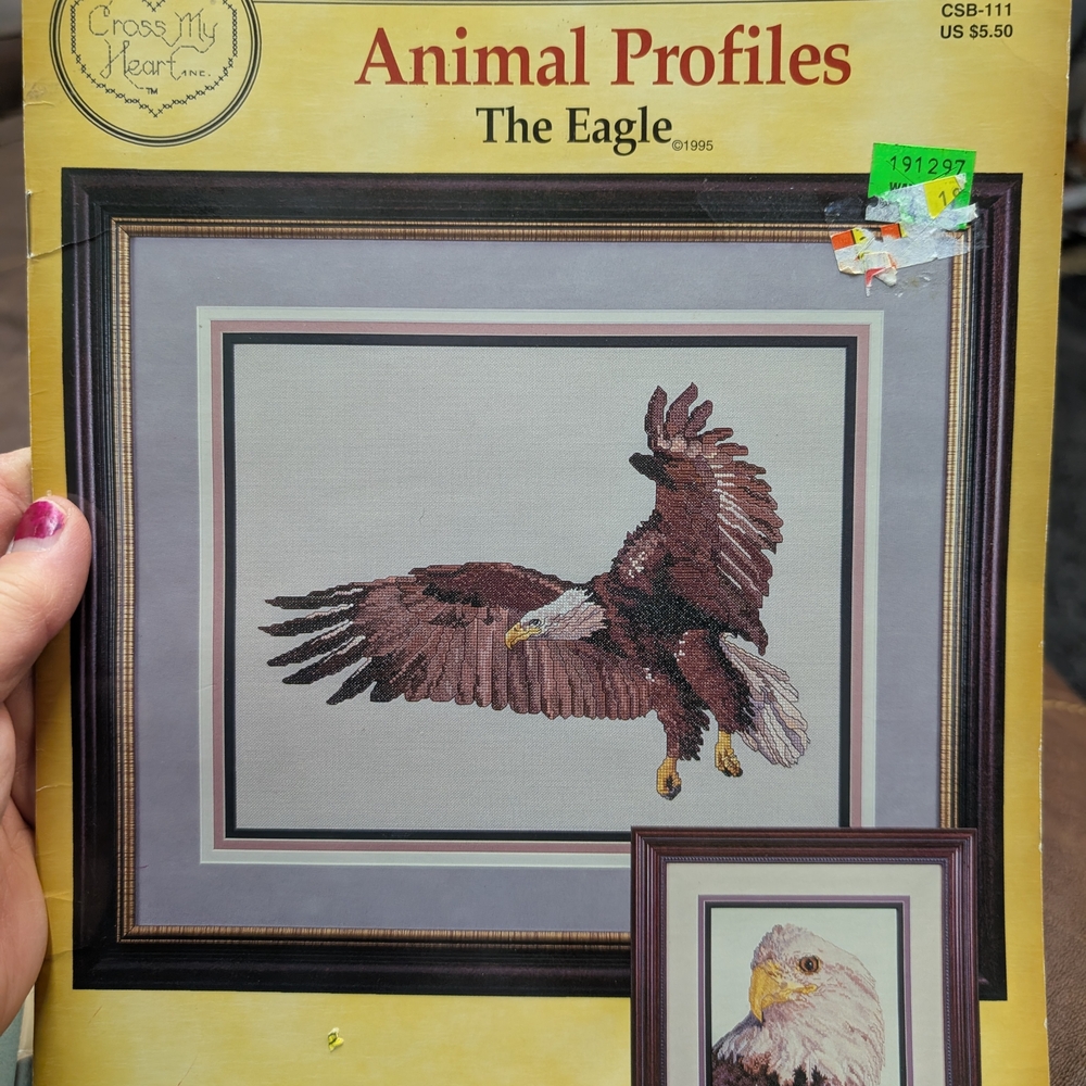 The Eagle Cross-Stitch Kit - Brown and White
